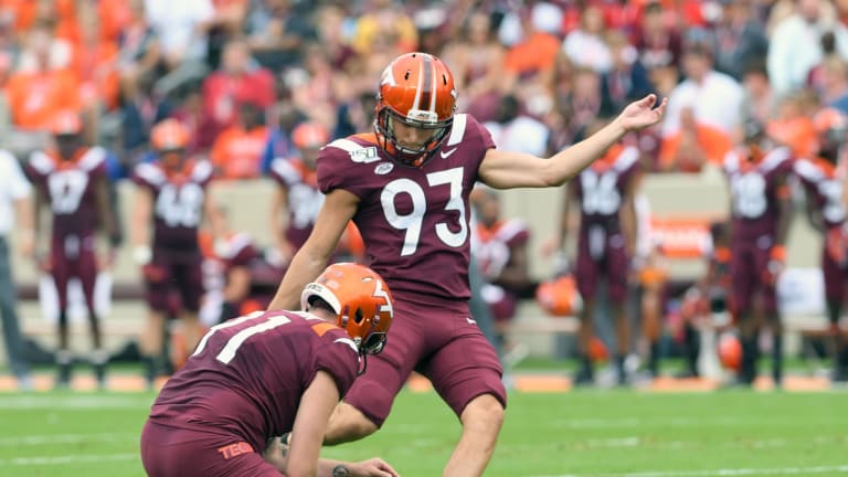 WATCH: VT Kicker Brian Johnson Soars 54-Yard Field Goal To Give Hokies 3-0 Lead In Belk Bowl vs. Kentucky